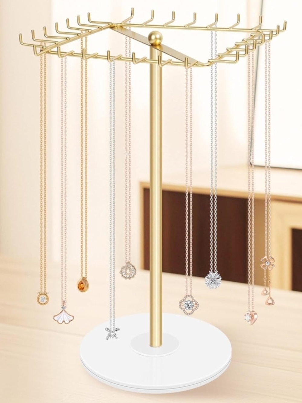 Rotating Jewelry Display! 28 hook Jewelry Organizer! New In Box